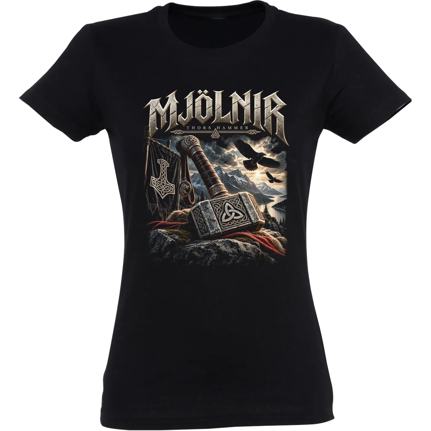 Damen T-Shirt - Mjölnir, Thors Hammer