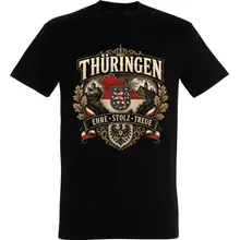 Herren T-Shirt - Thüringen Wappen, Ehre Stolz Treue - gewählte Variante