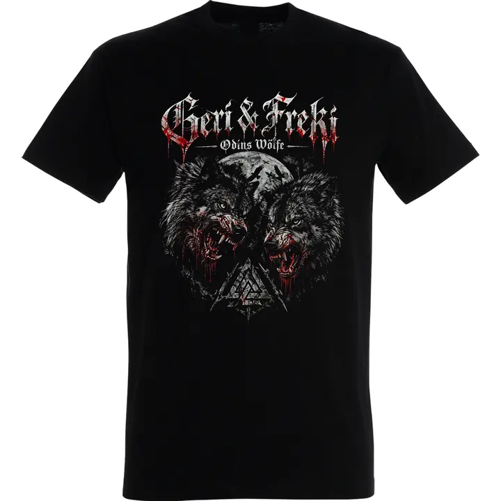 Herren T-Shirt - Geri & Freki, Odins Wölfe