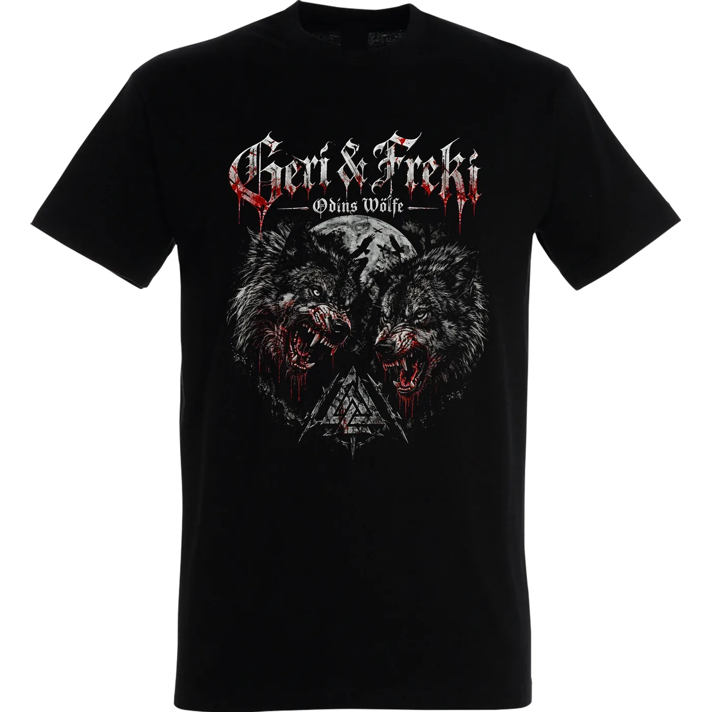 Herren T-Shirt - Geri & Freki, Odins Wölfe