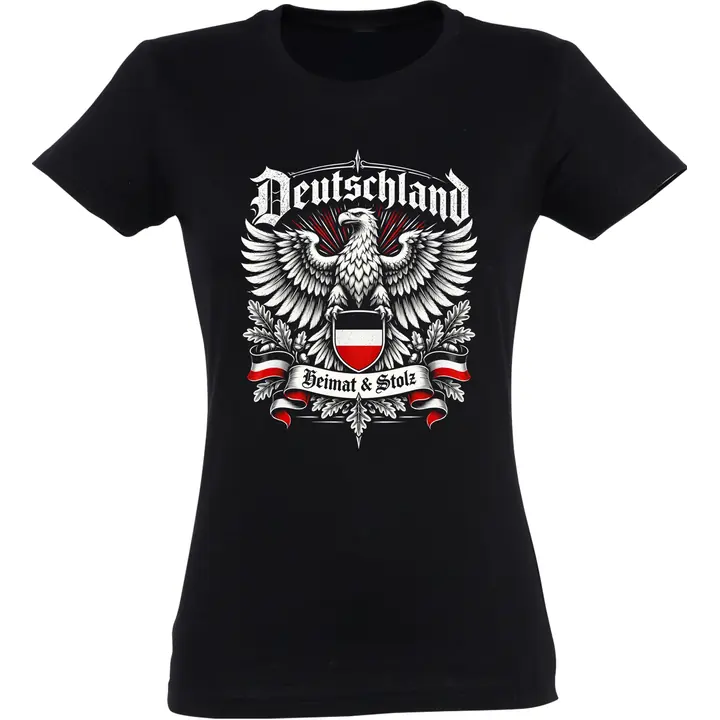 Damen T-Shirt - Deutschland Adler, Heimat & Stolz