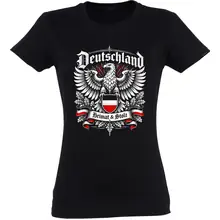 Damen T-Shirt - Deutschland Adler, Heimat & Stolz Vorderseite