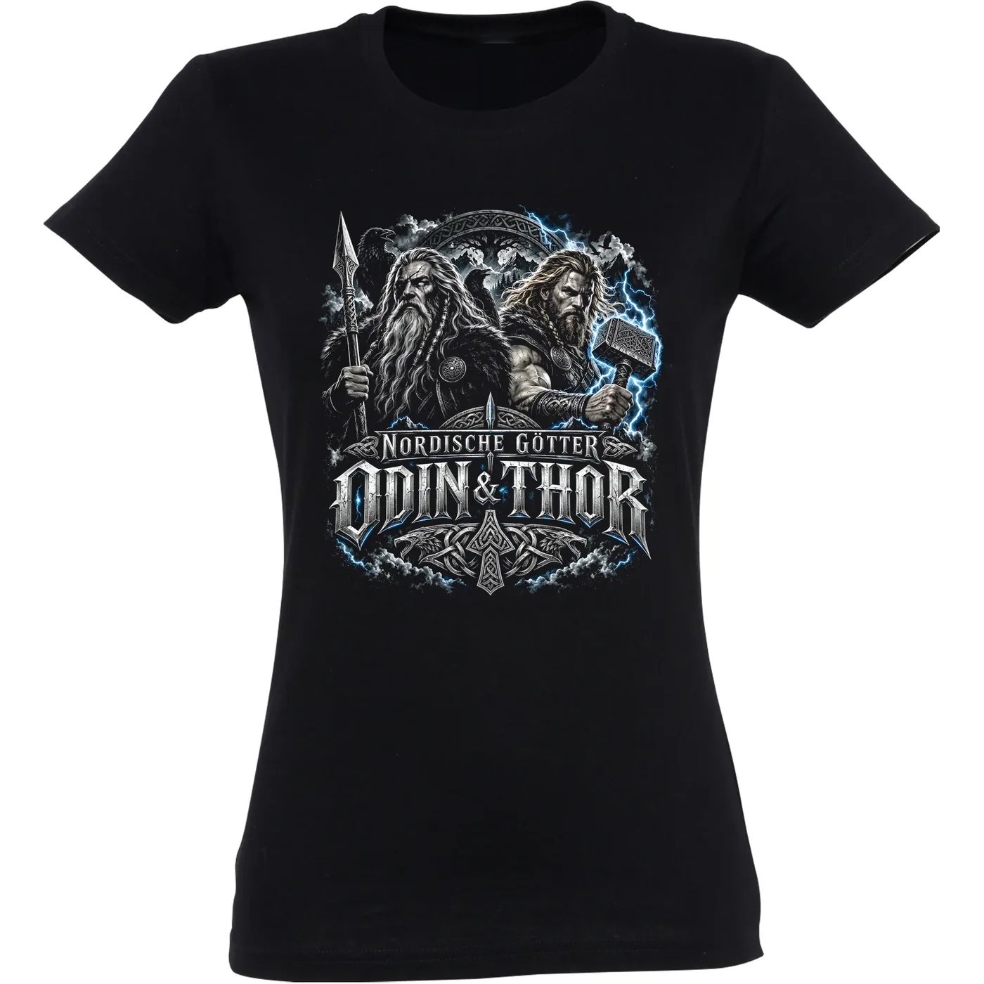 Damen T-Shirt - Nordische Götter, Odin & Thor