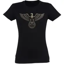 Damen T-Shirt - Adler, Eisernes Kreuz Vorderseite