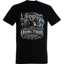 Herren T-Shirt - Nordische Götter, Odin & Thor Vorderseite