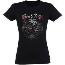 Damen T-Shirt - Geri & Freki, Odins Wölfe - gewählte Variante