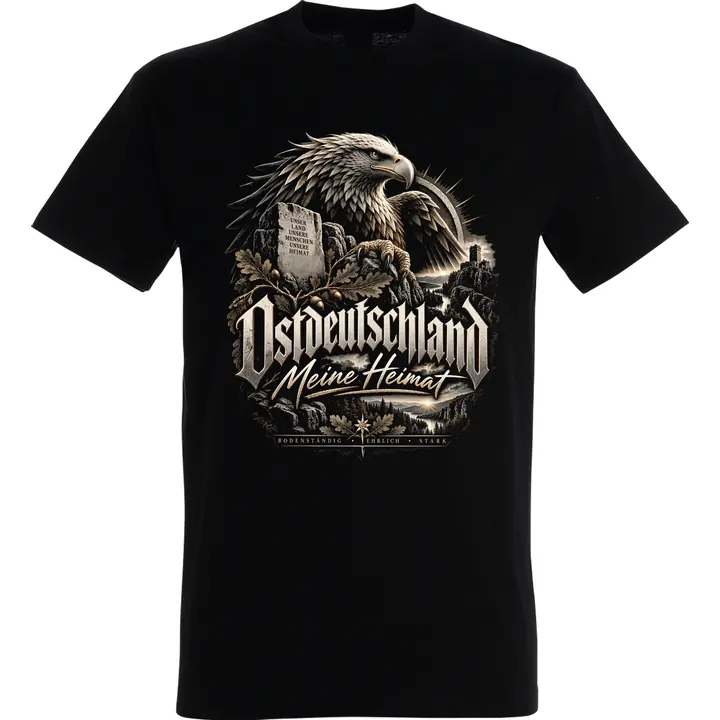 Herren T-Shirt - Ostdeutschland Adler, Meine Heimat
