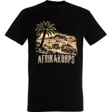 Herren T-Shirt - Afrikakorps, Wüste Vorderseite