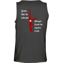 Herren Standard Tanktop - Heute tolerant morgen fremd im eigenen Land Rückseite