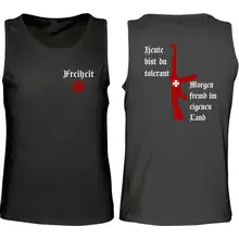 Herren Standard Tanktop - Heute tolerant morgen fremd im eigenen Land Vorder- und Rückseite