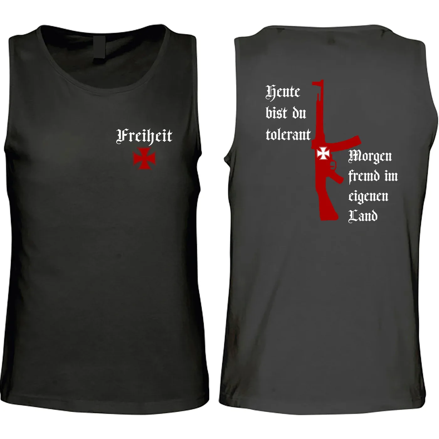 Herren Standard Tanktop - Heute tolerant morgen fremd im eigenen Land