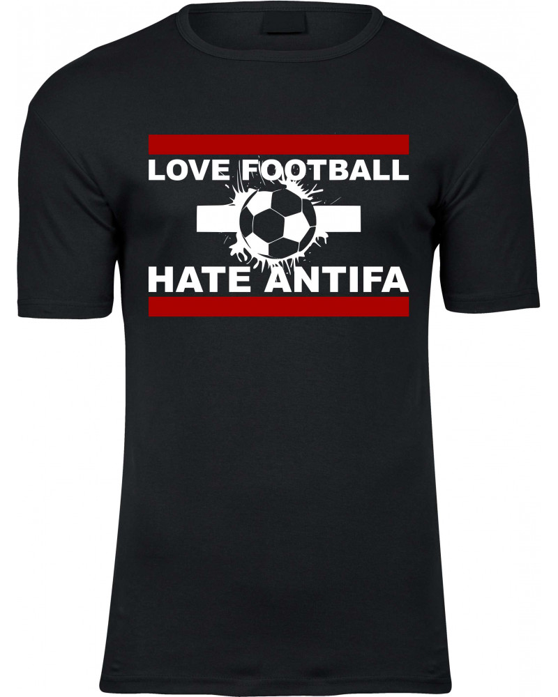 Herren Premium T-Shirt (Love Football hate Antifa)