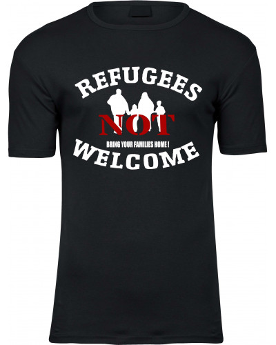 Herren Premium T-Shirt (Refugees not welcome)
