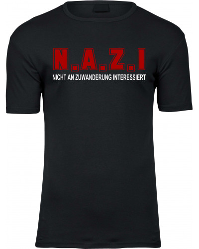 Herren Premium T-Shirt (Nicht an Zuwanderung interessiert, Fahne)