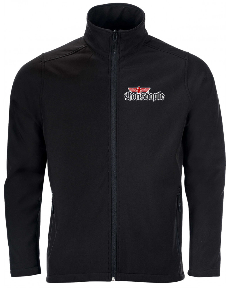 Bestickte Herren Softshell Jacke "2 Lagen" (Consdaple, Adler 2018)
