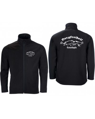 Bestickte Herren Softshell Jacke "2 Lagen" (Consdaple, Bergfreiheit)
