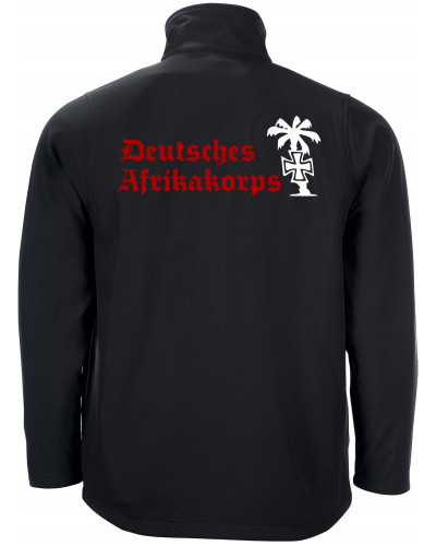 Bestickte Herren Softshell Jacke "2 Lagen" (Deutsches Afrikakorps)