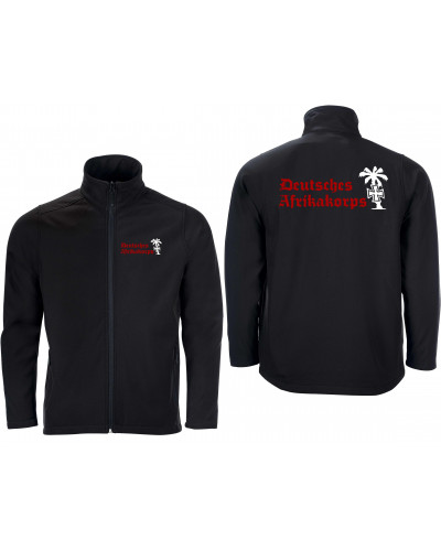 Bestickte Herren Softshell Jacke "2 Lagen" (Deutsches Afrikakorps)