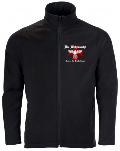 Bestickte Herren Softshell Jacke "2 Lagen" (Die Wehrmacht, Helden für Deutschland)