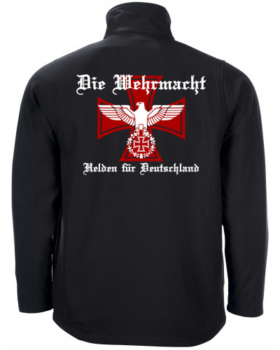 Bestickte Herren Softshell Jacke "2 Lagen" (Die Wehrmacht, Helden für Deutschland)