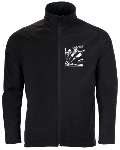 Bestickte Herren Softshell Jacke "2 Lagen" (Fascist Resistance)