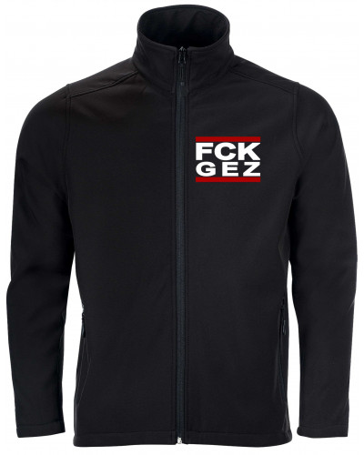 Bestickte Herren Softshell Jacke "2 Lagen" (FCK GEZ)