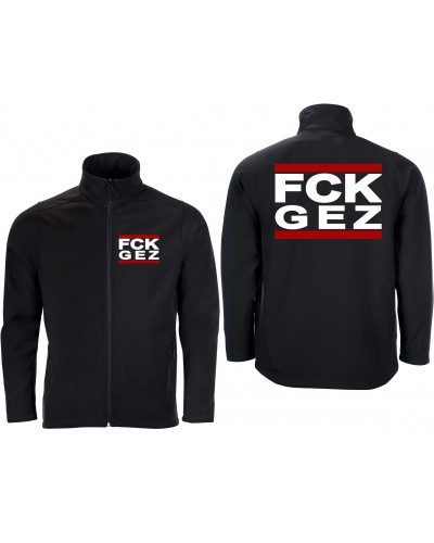 Bestickte Herren Softshell Jacke "2 Lagen" (FCK GEZ)