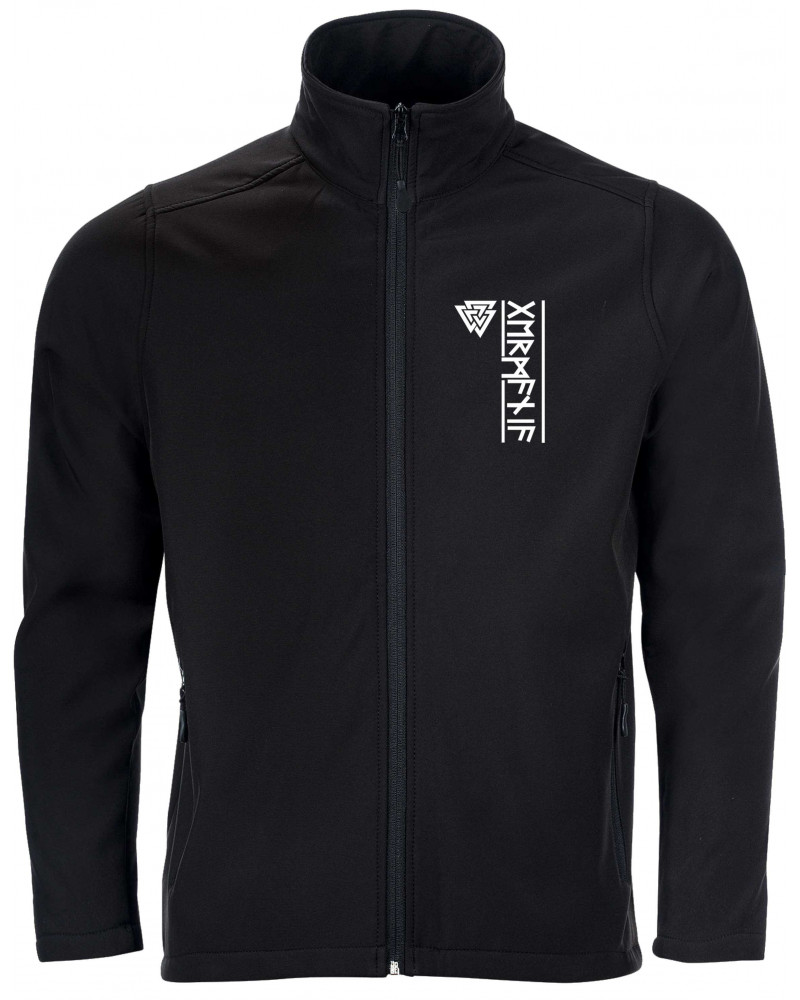 Bestickte Herren Softshell Jacke "2 Lagen" (Germania Runen)