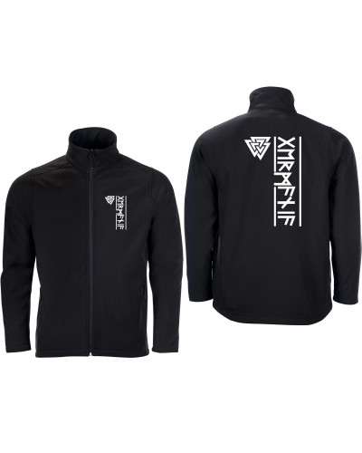 Bestickte Herren Softshell Jacke "2 Lagen" (Germania Runen)