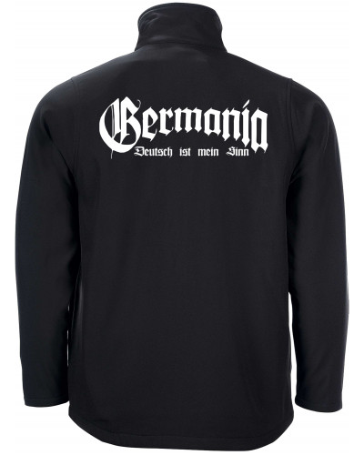 Bestickte Herren Softshell Jacke "2 Lagen" (Germania, Deutsch ist mein Sinn)