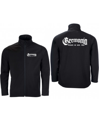 Bestickte Herren Softshell Jacke "2 Lagen" (Germania, Deutsch ist mein Sinn)