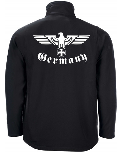 Bestickte Herren Softshell Jacke "2 Lagen" (Germany, Adler)