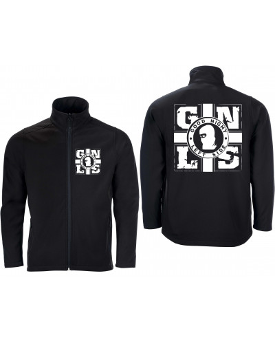 Bestickte Herren Softshell Jacke "2 Lagen" (GNLS, Kreuz)