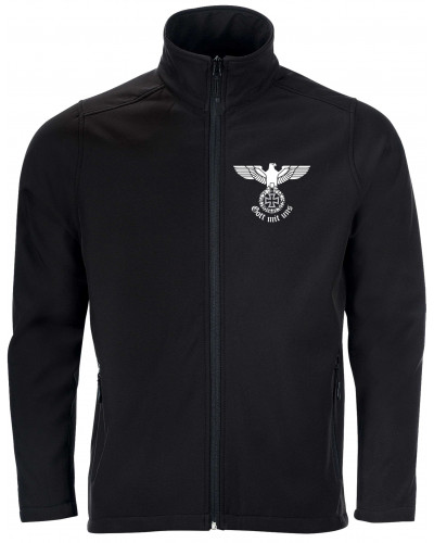 Bestickte Herren Softshell Jacke "2 Lagen" (Gott mit uns)