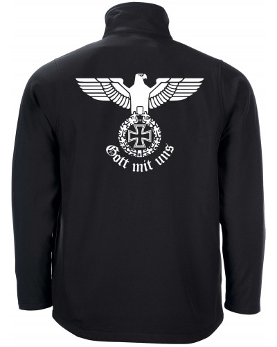 Bestickte Herren Softshell Jacke "2 Lagen" (Gott mit uns)