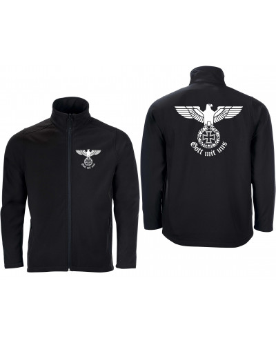 Bestickte Herren Softshell Jacke "2 Lagen" (Gott mit uns)