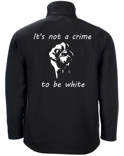 Bestickte Herren Softshell Jacke "2 Lagen" (Its not a crime to be white)