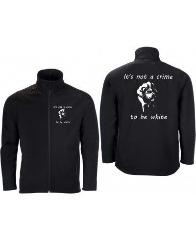 Bestickte Herren Softshell Jacke "2 Lagen" (Its not a crime to be white)