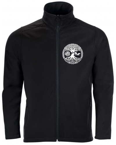 Bestickte Herren Softshell Jacke "2 Lagen" (Lebensbaum)