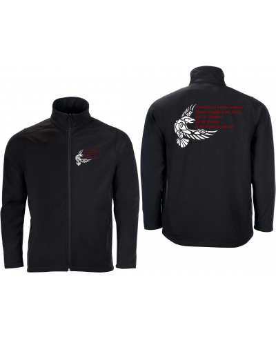 Bestickte Herren Softshell Jacke "2 Lagen" (Odins Raben werden kommen)