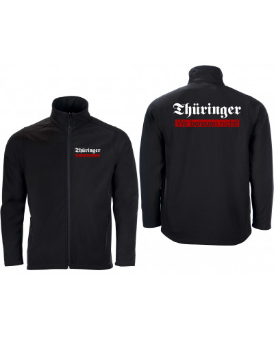 Bestickte Herren Softshell Jacke "2 Lagen" (Thüringer, wir bereuen nicht)