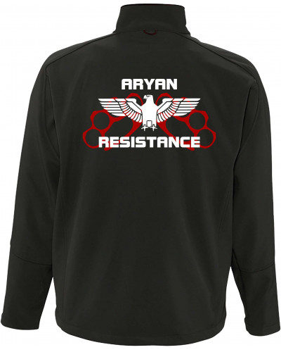 Bestickte Herren Softshell Jacke "3 Lagen" (Aryan Resistance)