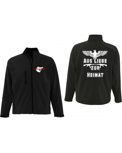 Bestickte Herren Softshell Jacke "3 Lagen" (Aus liebe zur Heimat)