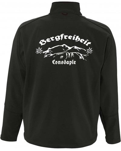 Bestickte Herren Softshell Jacke "3 Lagen" (Consdaple, Bergfreiheit)