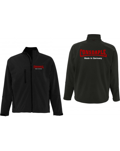 Bestickte Herren Softshell Jacke "3 Lagen" (Consdaple, made in Germany)