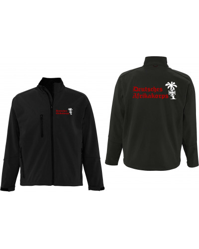 Bestickte Herren Softshell Jacke "3 Lagen" (Deutsches Afrikakorps)