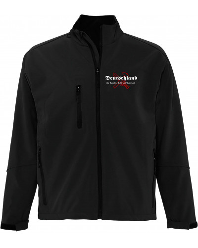 Bestickte Herren Softshell Jacke "3 Lagen" (Deutschland für Familie, Volk und Vaterland)