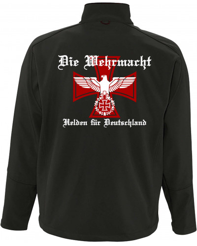 Bestickte Herren Softshell Jacke "3 Lagen" (Die Wehrmacht, Helden für Deutschland)
