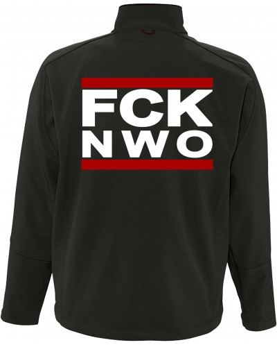 Bestickte Herren Softshell Jacke "3 Lagen" (FCK NWO)