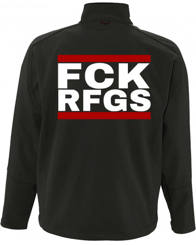 Bestickte Herren Softshell Jacke "3 Lagen" (FCK RFGS)